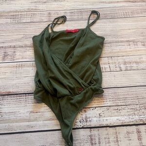 n:PHILANTHROPY Forest Green Bodysuit